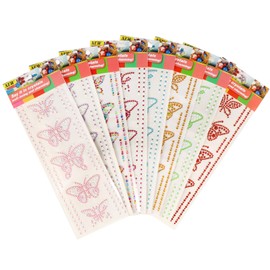 Healeved 8 Sets Butterfly Rhinestone Stickers Jewelry Crystal Sticker Diamond Stickers Acrylic Butterflies Stickers Crystal Stickers for Jewelry DIY Jewelry Stickers Craft 3D Stickers