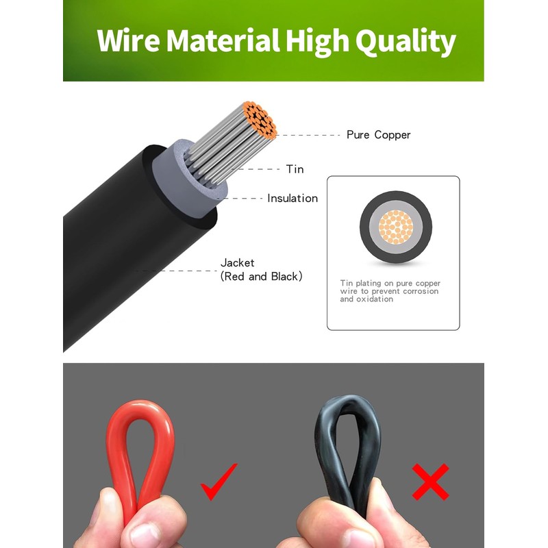 LONNKY Universal 7-in-1 Solar Panel Adapter Kit, 3.6 Feet MC4