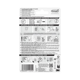 Command Utility Hook 17011FESIP, White, X-Large for Heavyweight < 6.8 kg, 1 Hook + 3 Strips