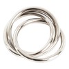 SARO LIFESTYLE NR543.S Three Napkin Rings (4 Pack), Silver