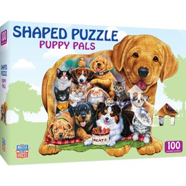 MasterPieces 100 Piece Shaped Jigsaw Puzzle for Kids - Pets Pals - 14"x19"