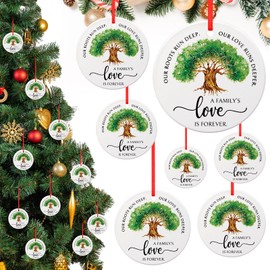 Vercraft 20 Pcs Family Reunion Gifts Family Christmas Ornament Family's Love Ornament Ceramic Pendants Family Reunion Favors Family Reunion Decorations for Family Members Grandparent