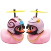 wonuu Pink Duck Car Dashboard Decorations Rubber Duck Car Ornaments