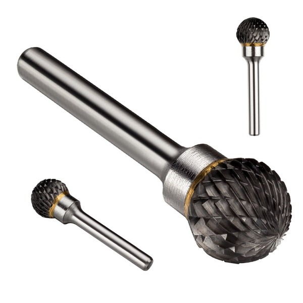 sourcing map Double Cut Tungsten Carbide Rotary File 5/8" Head