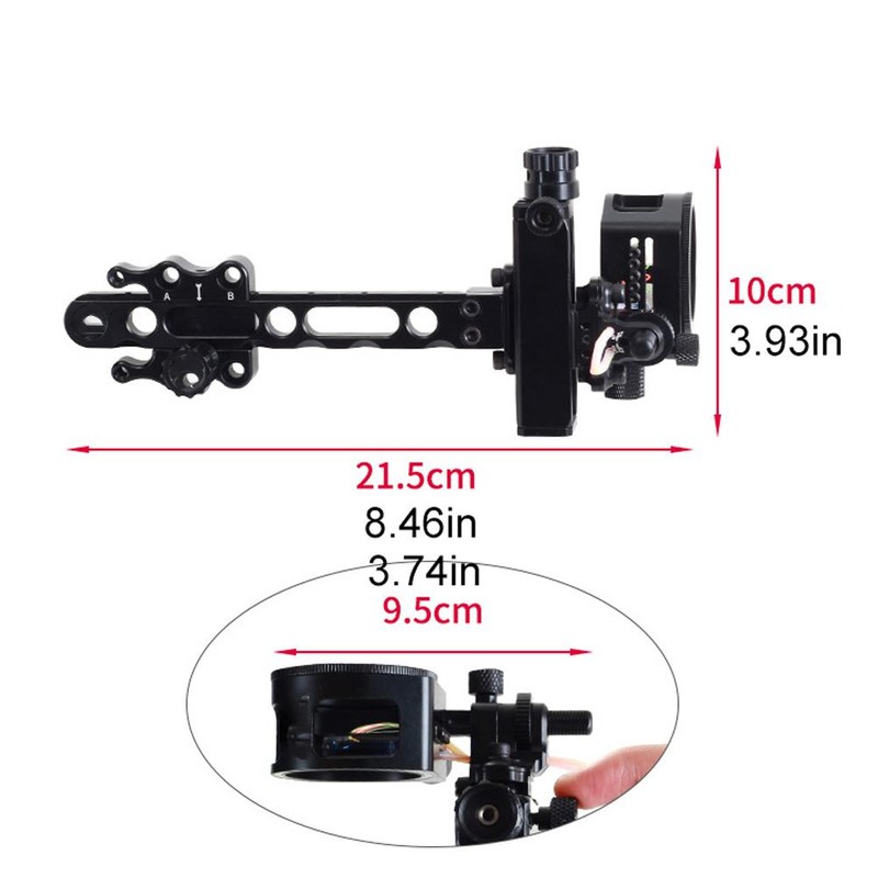 5 Pin Bow Sight Long Bar Wrapped Compound Bow Sight