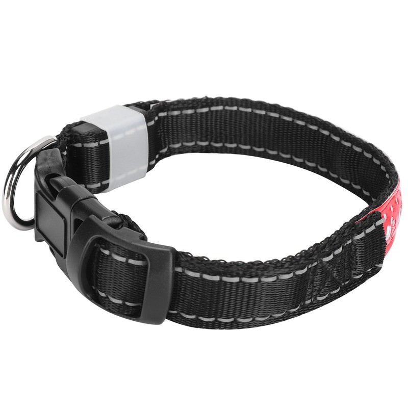 LED Pet Adjustable Collar USB Rechargeable Soft Dog Lighting Night