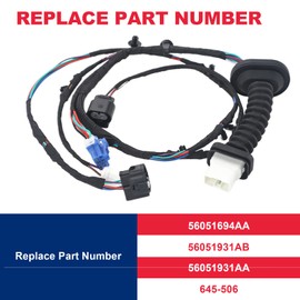 645-506 Rear Door Harness with Connectors Wiring Harness Fit for 2004-2010 Dodge Ram 1500 2500 3500 4500 5500 Replaces 56051931AA, 56051931AB 56051694AA (2PCS)