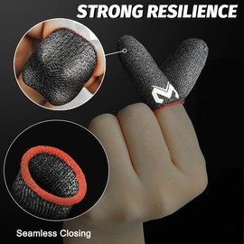 SIOPPKIK Pack of 2 Finger Sleeves Thumb Sleeve for Gaming Finger Protection Finger Gloves Mobile Gaming Finger Sleeve Thumb Sleeves Finger Cover for Touchscreen Game Mobile