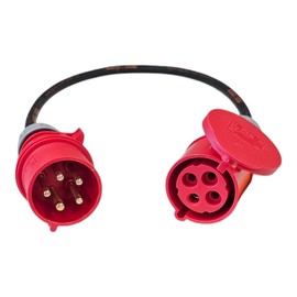 5-Pin to 4-Pin 3 Phase Converter Cable, UK Made (16 Amps)