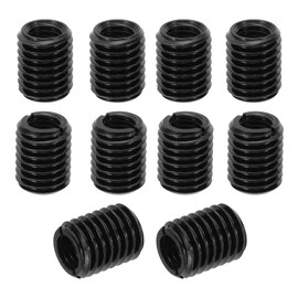 PATIKIL Thread Adapters Sleeve Reducing Nut, 10 Pcs M12xM8x15mm Male to Female Repair Insert Nut Screw Reducer Conversion Metal Fastener, Black