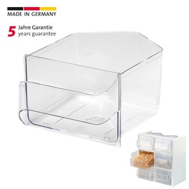 Westmark Einzelne Küchenschütte, Fassungsvermögen: 1 l, Geschwungener Griff, Kunststoff, Venezia, Glasklar, 79252240