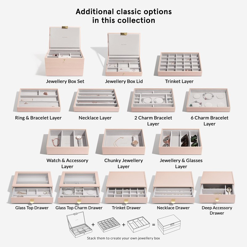 Stackers Blush Classic Jewellery Box Lid