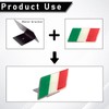 Ziciner 3D Italian Flag Emblem Badge with L Shaped Mounting
