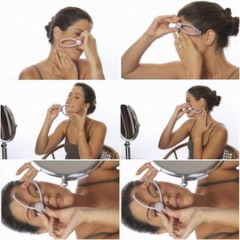 Fezda Women's Eyebrow Face and Body Hair Threading Tweezer Kit Used For Eyebrows Lining & Trimming, Face, Chin & Upper Lip Hair Removing Tool/machine/epilators (Purple)