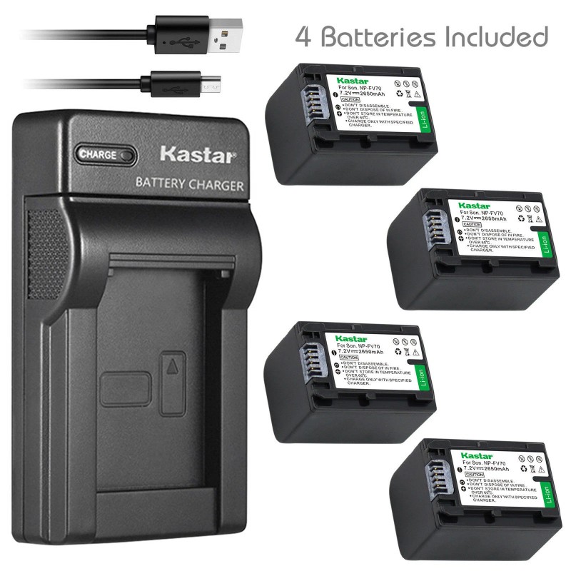Kastar NP-FV70 Battery or Charger for Sony DEV-3 DEV-30 DEV-5