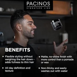 Pacinos DRYFI No-Shine Matte Paste - Matte Finish Styling Paste for Men