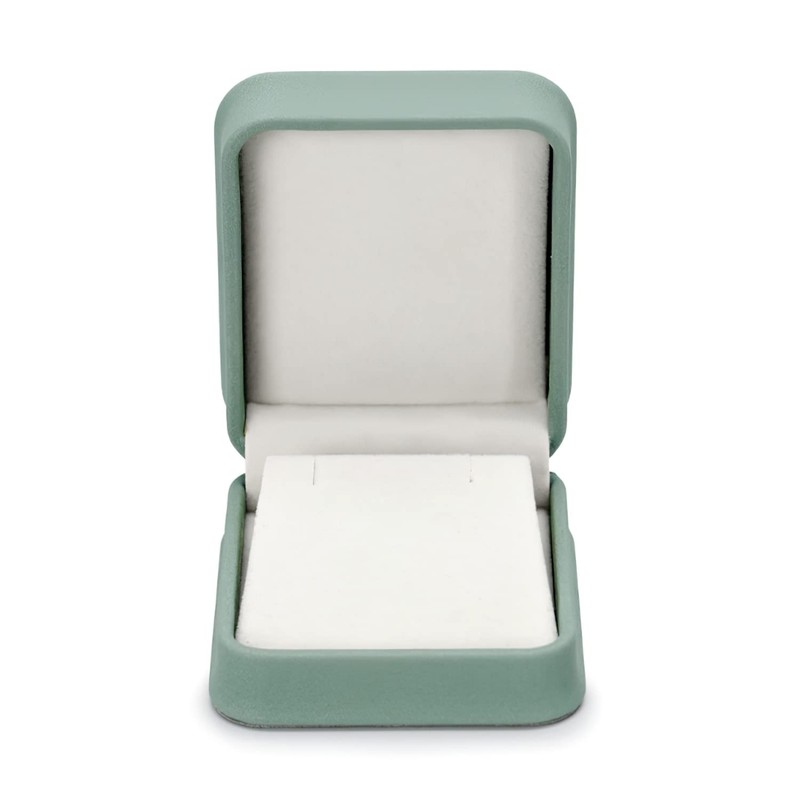 Oirlv Matcha Green PU Leather Stud Earrings Box Gift Box