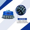 SALI 18 Pack Wire Cup Brush, 4 Inch Twisted Knotted