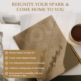 6-Month Guided Self-Care Journal – Morning & Evening Routines, Gratitude Prompts, Habit Tracking, Undated Daily Planner for Personal Growth, FSC-Certified Paper, Gold Foil Linen Coverr (Olive)