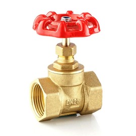 Gate Valve SENRISE Shut-off Valve Brass Female to Female Two-Way Valve for Water Oil Gas Steam Gold
