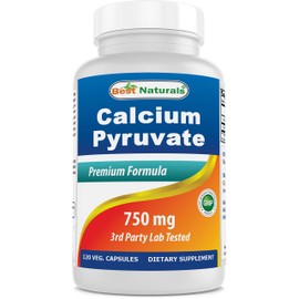 Calcium Pyruvate 750 mg 120 Capsules by Best Naturals (Pack of 3)