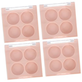 PACKOVE 2sets Makeup Organizer Box with Lid Compact Empty Eyeshadow Tray for DIY Color Mixing Travel for Blusher Eyebrow Powder and Lipstick Sub Packaging 2pcs*2