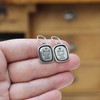 Mark Poulin Framed Cat Portrait Earrings - Sterling Silver Cute