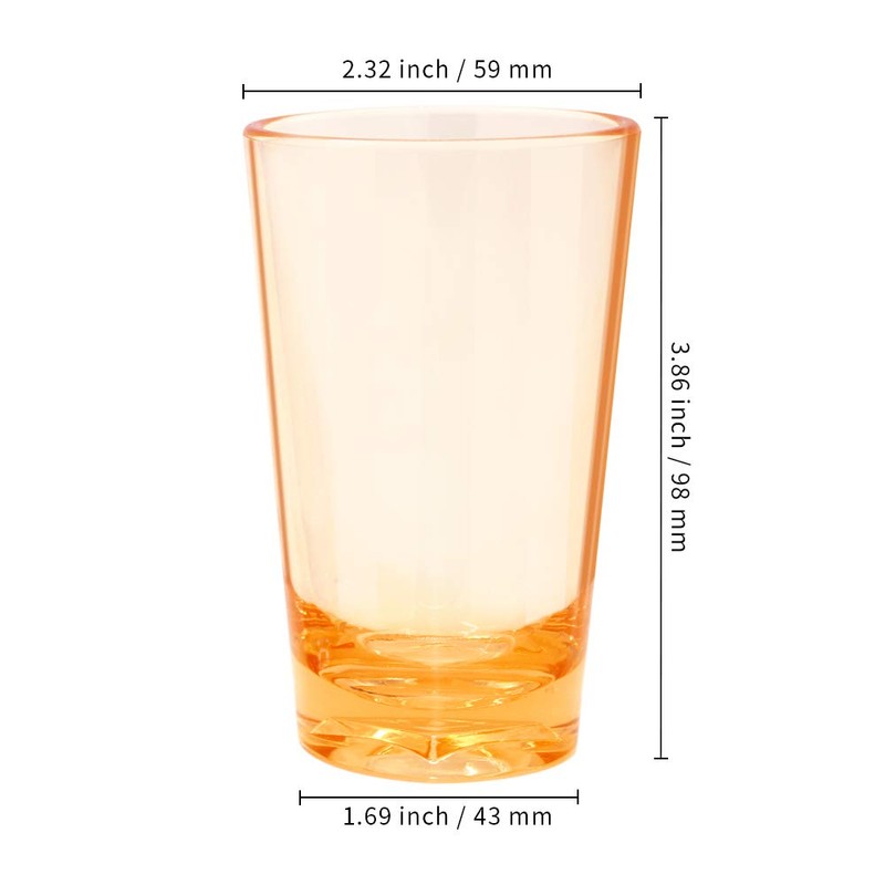 EgieMr Unbreakable Drinking Glasses, 5 Oz Plastic Tumblers Cups Set