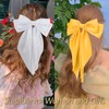 Velscrun Hair Bows for Women Girls, 4Pcs White Red Yellow