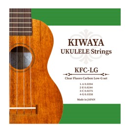[KIWAYA] KFC-LG Fluorocarbon Strings Low-G Set (All Sizes Compatible, Ukulele Strings Clear)