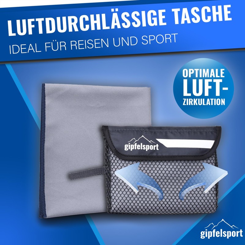 gipfelsport Microfibre Towel, Microfibre Towel Set, Beach Towel, Bath Towel,