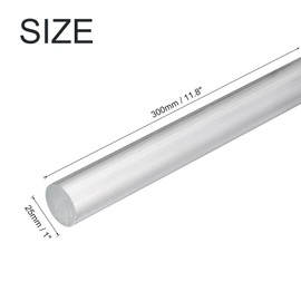 sourcing map Aluminum Round Rod, 1 Inch Diameter 6061 Solid Lathe Metal Bar 11.8 Inch Length for DIY Craft Tool