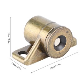 4Pcs Door Magnetic Latch Catch, Vintage Zinc Alloy Cabinet Door Magnets Hardware Fittings for Kitchen Cabinet Cupboard (Antique Brass)