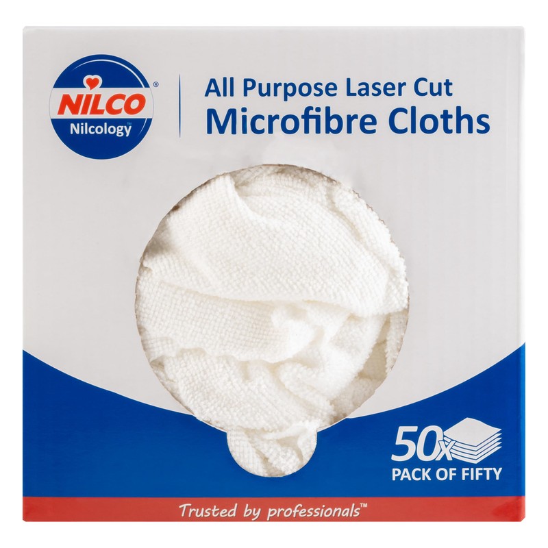 Nilco All-Purpose Laser Cut Microfibre Cloths for Efficient Cleaning -