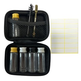 Portable Spice Jar Clear Glass Spice Jar With Aluminum Lid Mini Spice Storage Dispenser Travel Mini Bottle Dispenser With Label Paper Ideal For Outdoor Camping And Travel