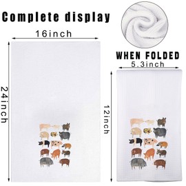 MYSOMY Pig Kitchen Towels Pig Themed Gifts Pig Type Towels Pigs Lover Gifts Pig Dish Towels Pig Housewarming Gift (Pigs UK)