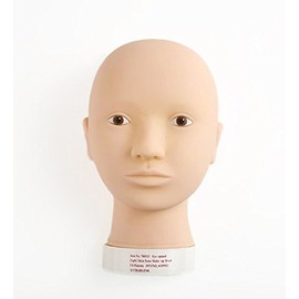 Charlene® Makeup Flatback Mannequin Head for Training and Practicing (Open-Eye, Light)