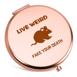 Opossum Lover Gifts for Women Compact Makeup Mirrors Possum Gift Animal Lover Gifts Possum Themed Gift for Women Christmas Birthday Presents For Sister Friend Female Folding Makeup Mirror Rose Gold