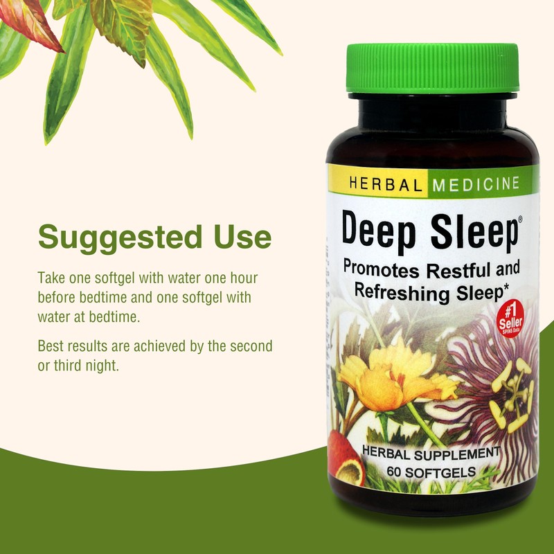Herbs Etc. Deep Sleep Softgels - Herbal Sleep Support Supplement
