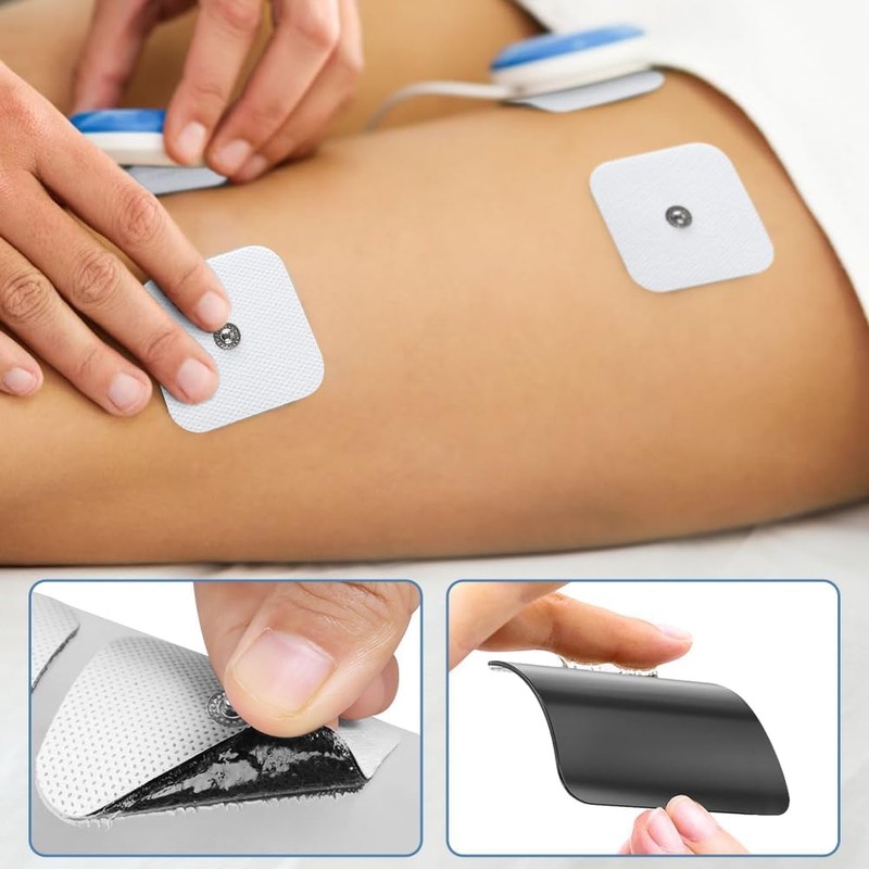TENS Machine Pads 50 x 50mm 12 Pcs, Latex-Free TENS