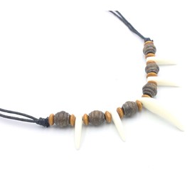 Scddboy Caveman Necklace,Bone Tooth Necklace for men