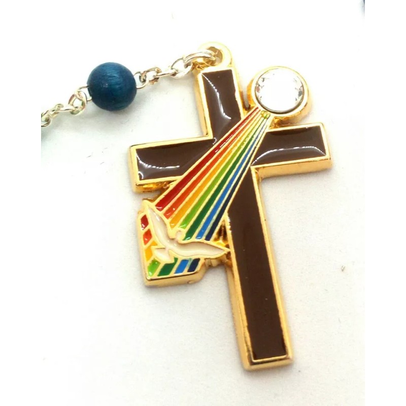 Wood Bead World Mission Rosary from Italy