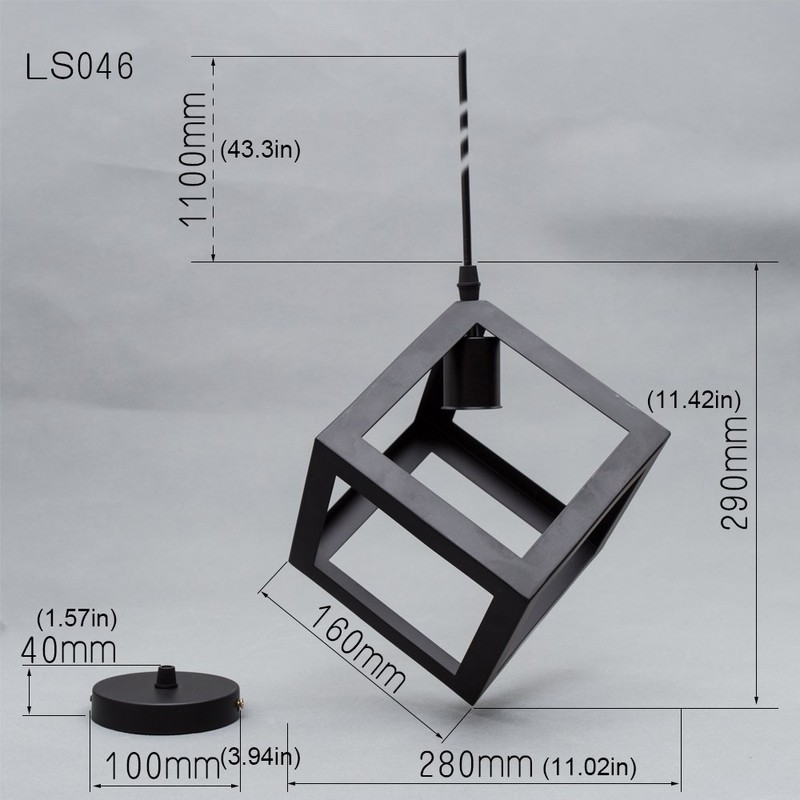Chrasy Creative LED Pendant Light Retro Edison Hanging Ceiling Lighting