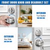 3 Sets Entry Door Knob and Single Cylinder Deadbolt Combo