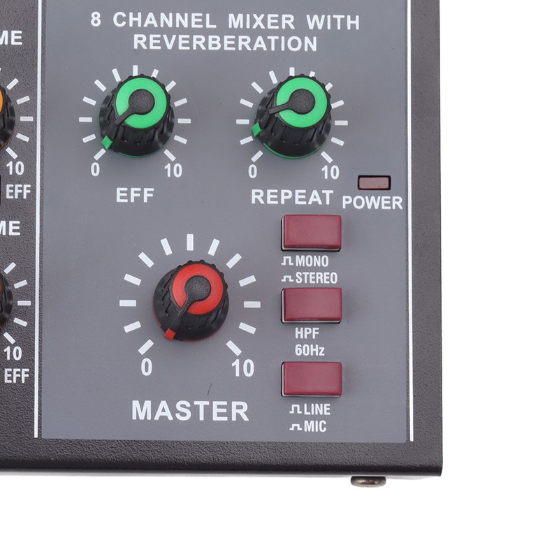 Compact Mixed Sound Mixer Metal 8 Channel Professional Mixer Board
