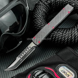 MT-UT85 Camping Hunting Outdoor Multi-Functional D2 Steel Aluminum Alloy Carbon Fiber Handle Lightweight Daily Carry DIY Toolscolor: Black-F37, blade length: 8.8cm, blade width: 1.7cm, type: Linoleum & Vinyl Knives