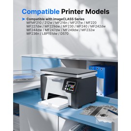 GPC Image Compatible 137 Toner Cartridges Replacement for Canon 137 CRG137 Black Toner Cartridge CRG 137 to Use with Imageclass D570 MF236n MF232w MF216n MF244dw MF242dw MF240(4 Pack, 137 Black Toner)