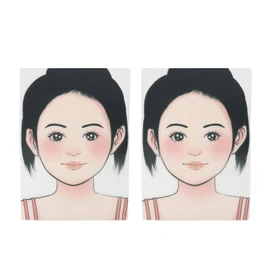 ZJchao Cara de Práctica de Maquillaje, Tabla de Práctica de Pintura Facial de Maquillaje de 2 Piezas, Tabla de Ejercicios de Pintura Facial Reutilizable Lavable la Ayuda Perfecta