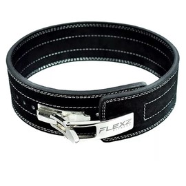 FlexzFitness Flexz Fitness Lever Weight Lifting Leather Belt 10mm Powerlifting Gym Size Small
