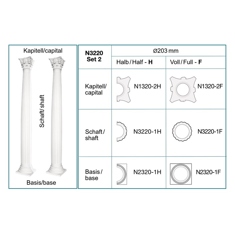 Half Column | Round | Fluted | Pre-primed Surface |